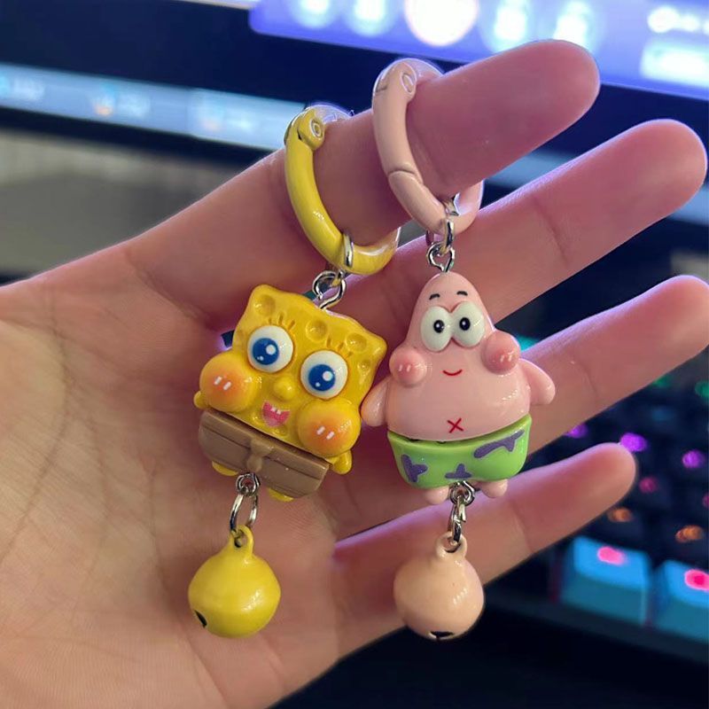 New SpongeBob SquarePants Patrick Star Keychain Cute Cartoon Pendant Girl School Bag Accessories Gift Best Friend