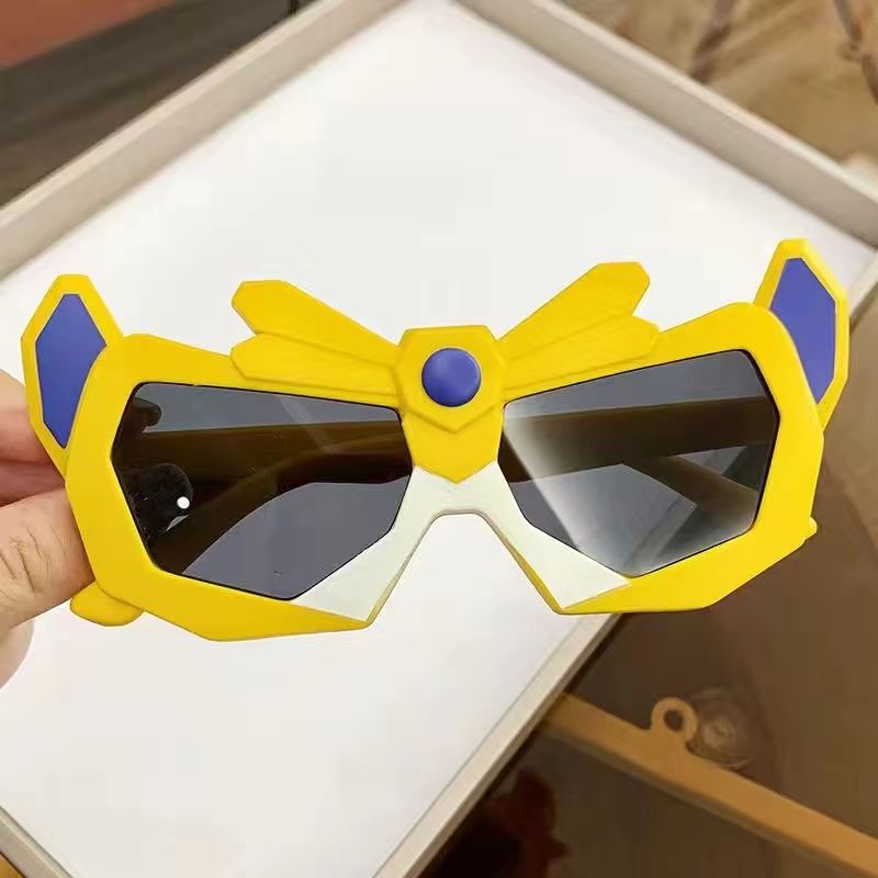 Children's Sunglasses Transformers Cartoon Children's Sunglasses Anti-UV Little Boy Funny Trendy Cool Sunglasses