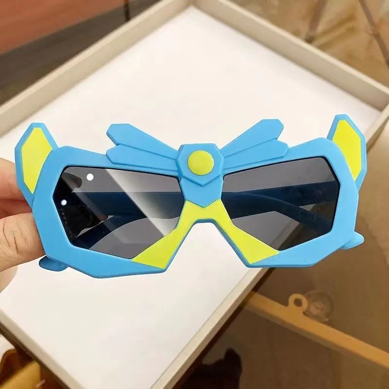 Children's Sunglasses Transformers Cartoon Children's Sunglasses Anti-UV Little Boy Funny Trendy Cool Sunglasses