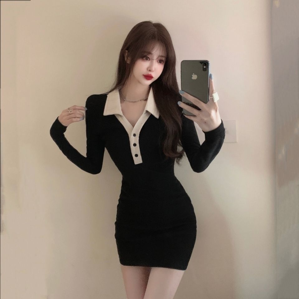 Pure Desire Hot Girl Hip-covering Knitted Dress Women's Autumn and Winter New Fashionable and Western Style Slimming and Slim Temperament Bottoming Skirt