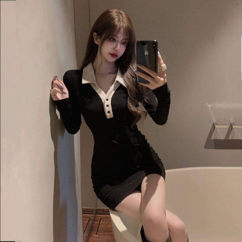 Pure Desire Hot Girl Hip-covering Knitted Dress Women's Autumn and Winter New Fashionable and Western Style Slimming and Slim Temperament Bottoming Skirt