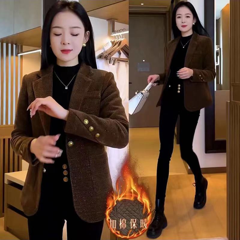  Spring and Autumn New Thickened Temperament Suit Premium Jacket Fashionable Versatile Suit Korean Style Small Man