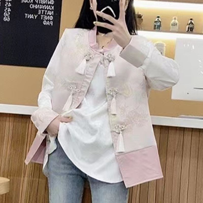 2024 early spring new style Tang suit top Chinese style Chinese style buckle loose and versatile, temperamental tassel vest sleeveless