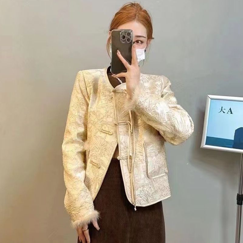 New Chinese style retro buckle jacket spring style design niche light luxury temperament casual and versatile small style