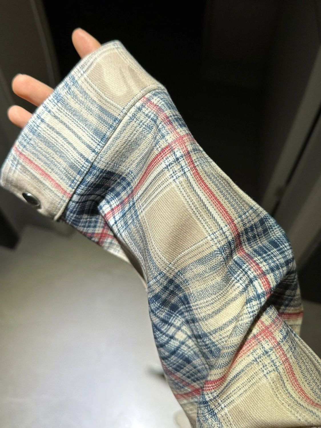 潮流時尚格子襯衫女春秋新款寬鬆小眾設計感中長款慵懶風長袖外穿