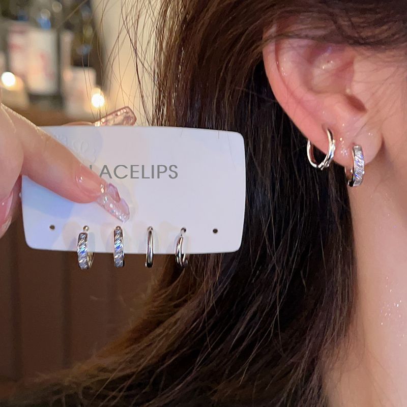 4-Piece Set! No Need To Remove While Sleeping! Exquisite Versatile With Unique Design Sense Women, High-End Stud_voghion.com