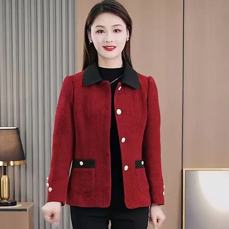 High-end small fragrant style fashionable short coat for women 2024 spring and autumn new slimming body-covering lady style elegant temperament coat