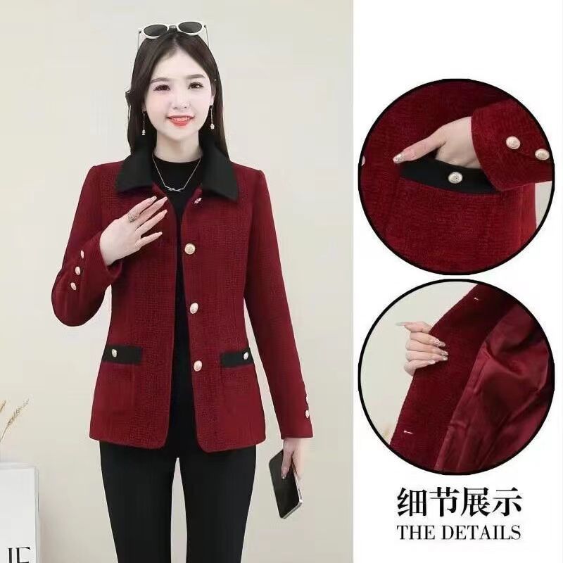 Xiaoxiangfeng jacket women's 2024 spring and autumn new style foreign style middle-aged mother's top spring high-end celebrity temperament suit