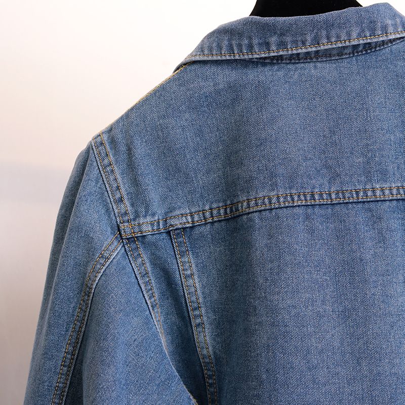 Retro Hong Kong style denim jacket for women spring 2024 new loose design casual versatile short jacket top