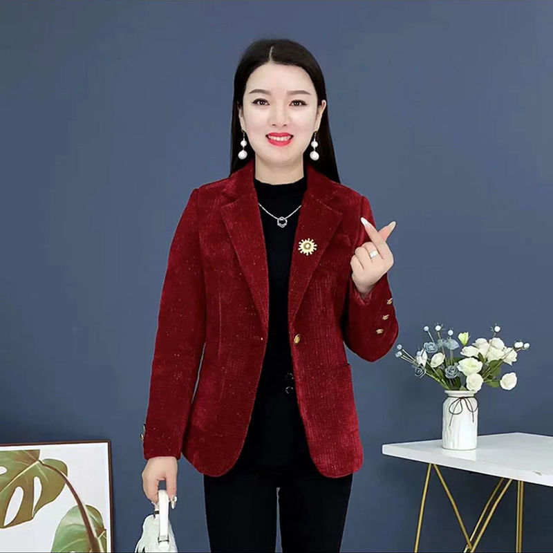 Mom's small fragrant style jacket 2024 spring women's new style fashionable and elegant lady thickened age-reducing top