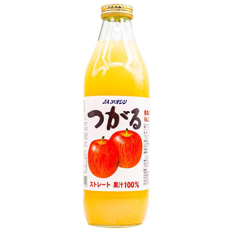 临期日本进口农协津轻青森苹果汁饮料鲜榨酸甜可口日式饮品1000ml