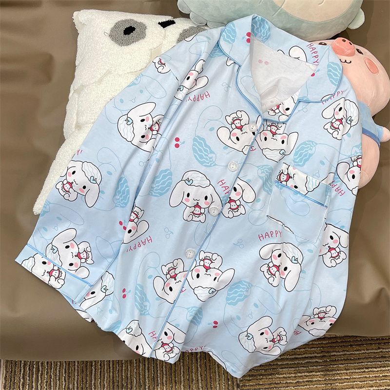 Korean version of ins cute cinnamon dog pajamas for women in autumn and winter new student dormitory can be worn outside spring home clothes set