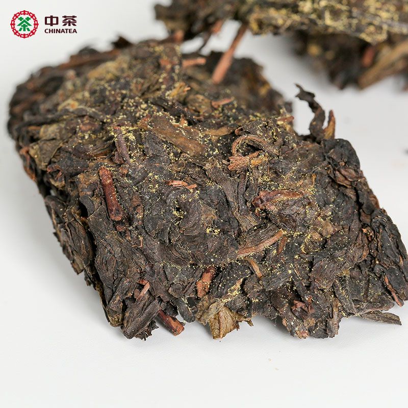 中茶湖南安化黑茶金花茯砖茶中粮茶叶手工金茯1kg正品口粮黑茶 图片 10