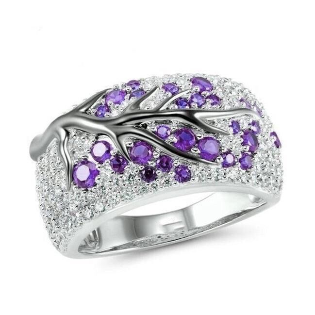 Anello a ramo bicolore con intarsio di diamanti uomo donna_voghion.com
