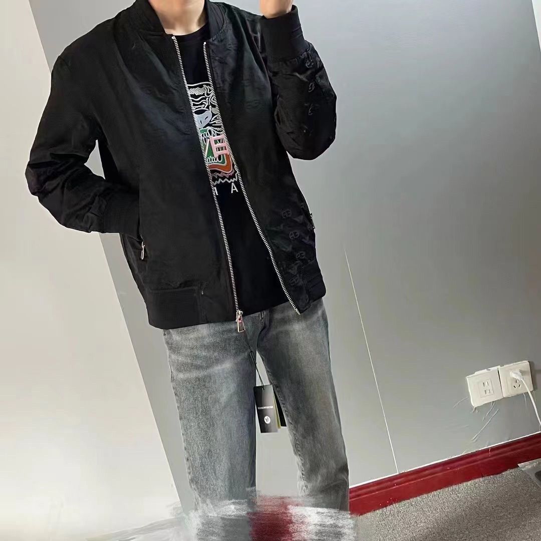 Giacca uomo stile baseball pilota versatile casual primaverile_voghion.com