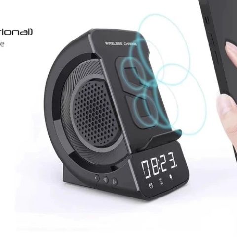 2023. gada jaunais privātais modelis trīs vienā radošais bezvadu uzlādes modinātāja Bluetooth skaļrunis_voghion.com