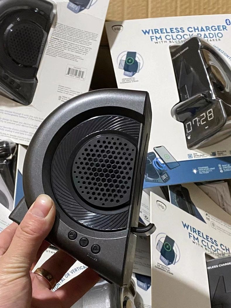 2023. gada jaunais privātais modelis trīs vienā radošais bezvadu uzlādes modinātāja Bluetooth skaļrunis_voghion.com