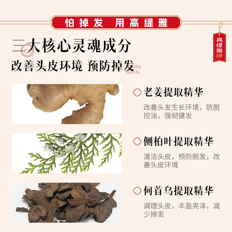 【官方正品】老姜王生姜防脱洗发水控油去屑蓬松柔顺洗发露套装 图片 8