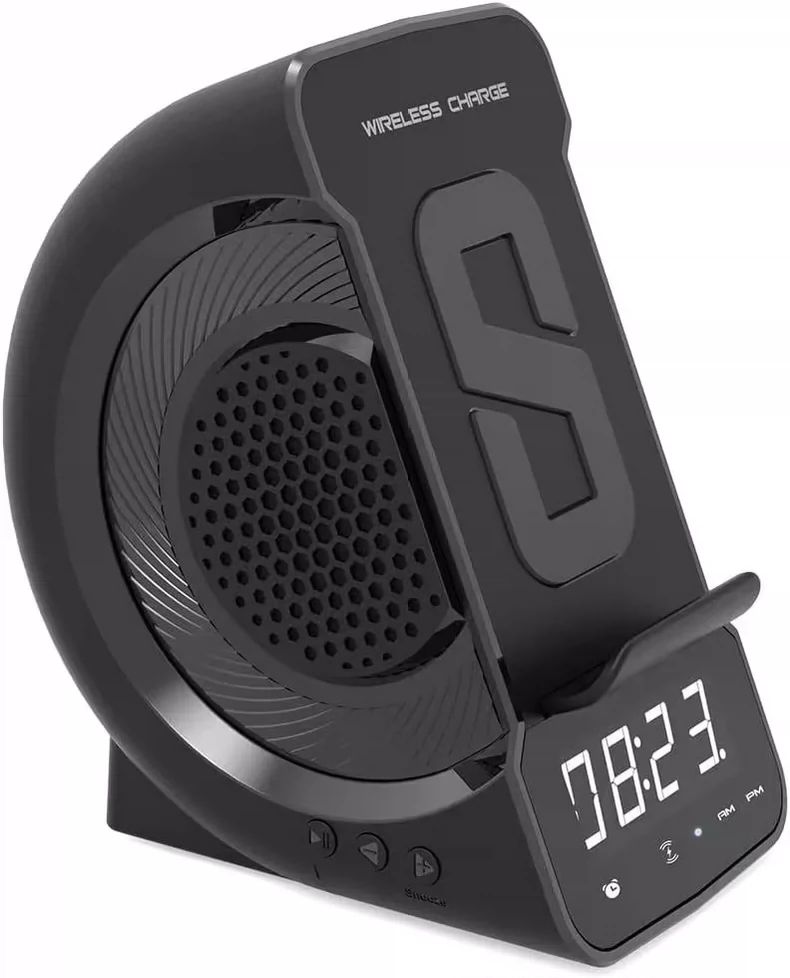 2023. gada jaunais privātais modelis trīs vienā radošais bezvadu uzlādes modinātāja Bluetooth skaļrunis_voghion.com