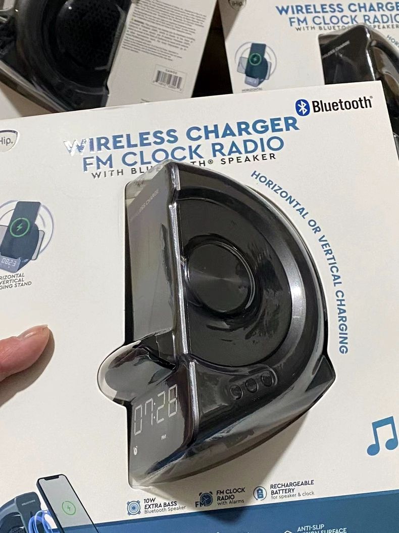 2023. gada jaunais privātais modelis trīs vienā radošais bezvadu uzlādes modinātāja Bluetooth skaļrunis_voghion.com