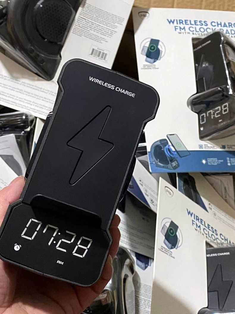 2023. gada jaunais privātais modelis trīs vienā radošais bezvadu uzlādes modinātāja Bluetooth skaļrunis_voghion.com