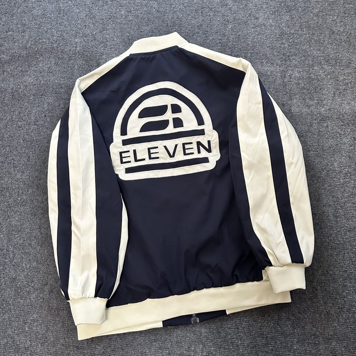 Men's Jacket Trendy American Style Colorblock Embroidered Coat_voghion.com
