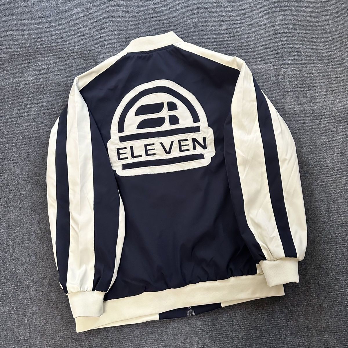 Men's Jacket Trendy American Style Colorblock Embroidered Coat_voghion.com