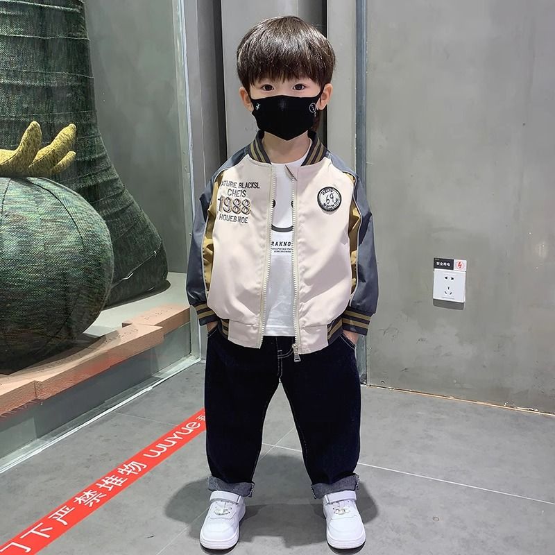 男童棒球服外套春秋款2024新款寶寶春裝夾克兒童春季男孩衣服上衣