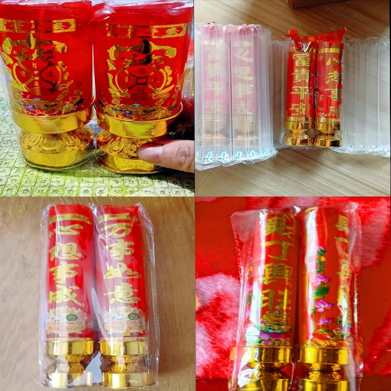 无烟蜡烛带铁质底座蜡烛圆柱大号粗蜡烛家用耐烧乔迁结婚防风斗烛 图片 8