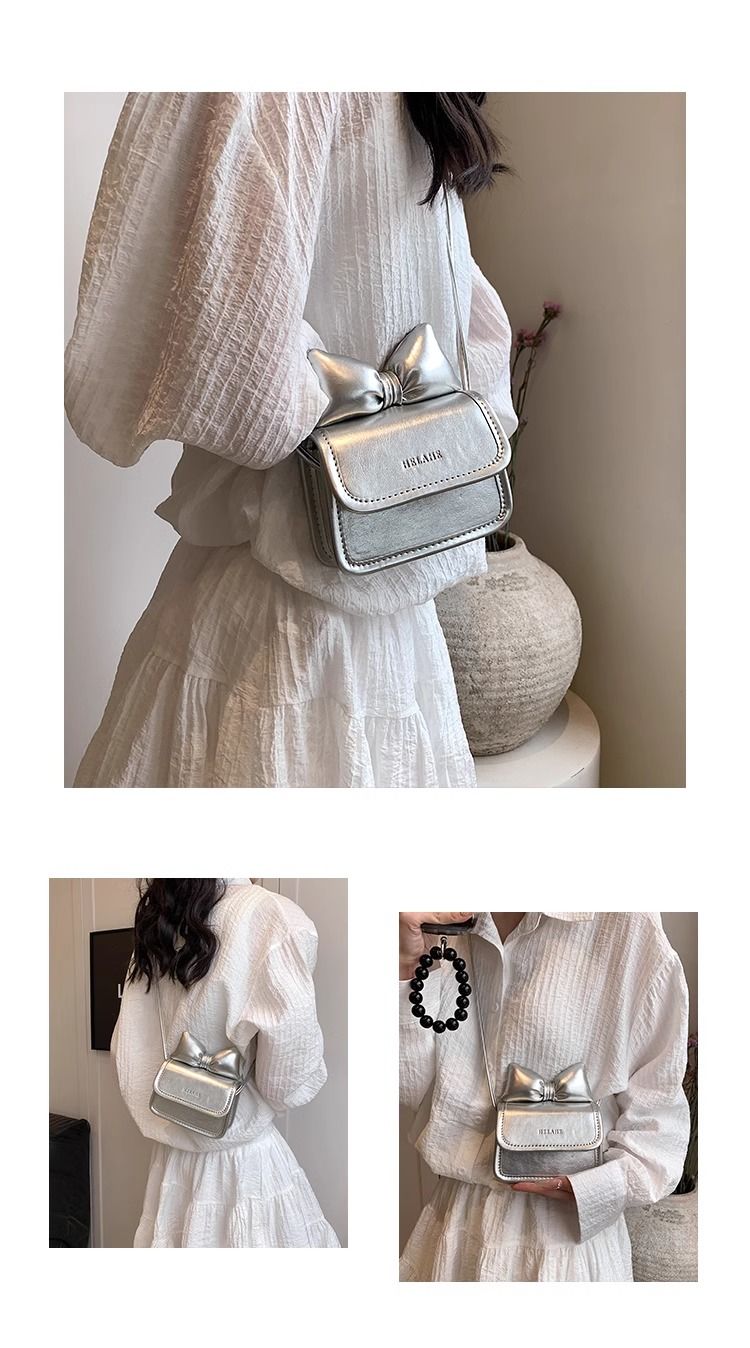 FOUR ONE Koreanische Ins Nette Mädchen Bogen Weibliche Platz High-End, Kleine Skewner Tasche_voghion.com
