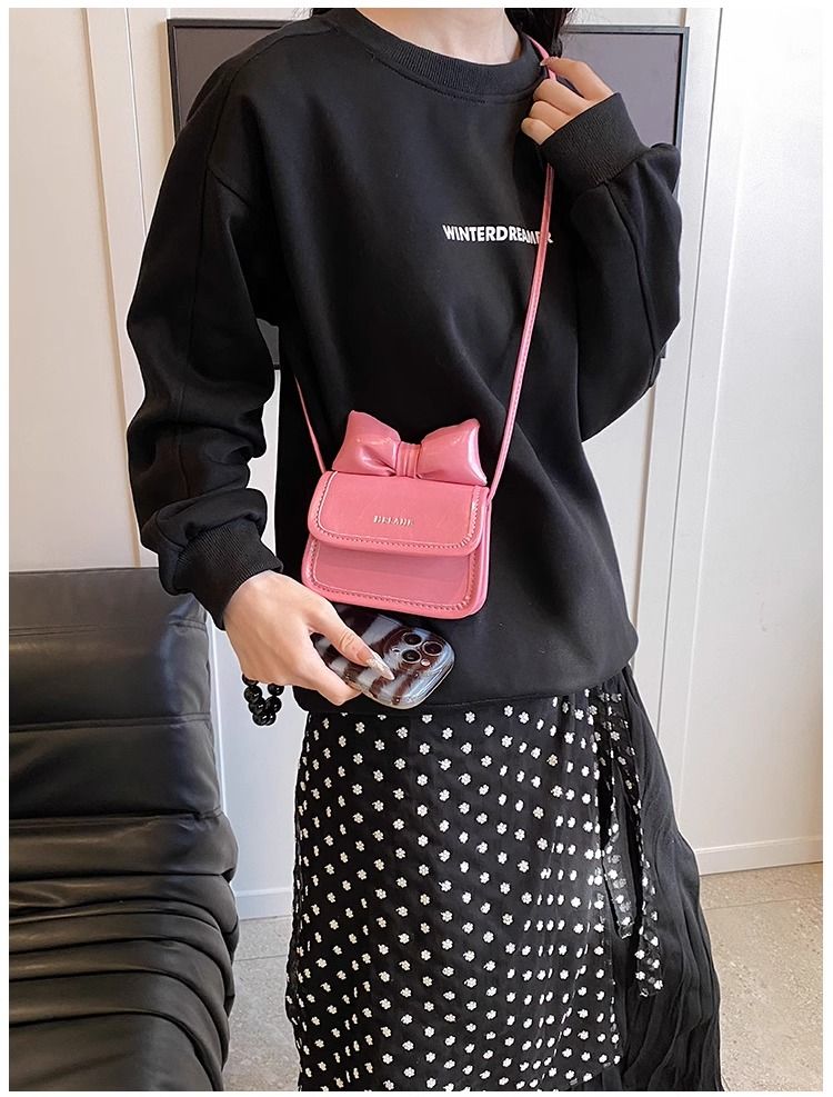FOUR ONE Koreanische Ins Nette Mädchen Bogen Weibliche Platz High-End, Kleine Skewner Tasche_voghion.com