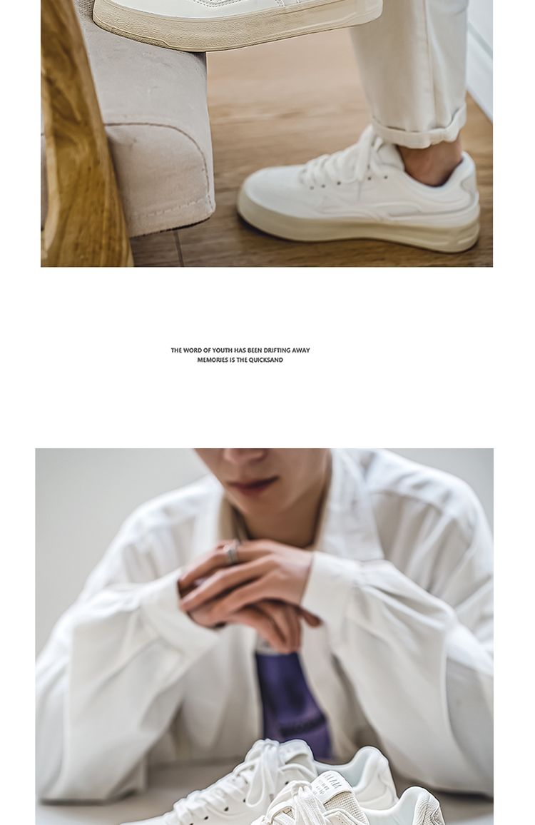 Yuanbo baskets homme classiques argent chaussures décontractées_voghion.com