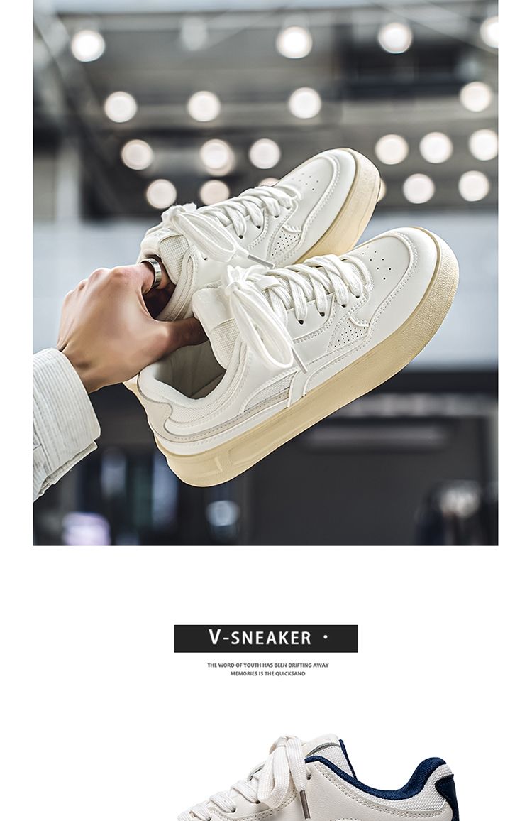 Yuanbo baskets homme classiques argent chaussures décontractées_voghion.com