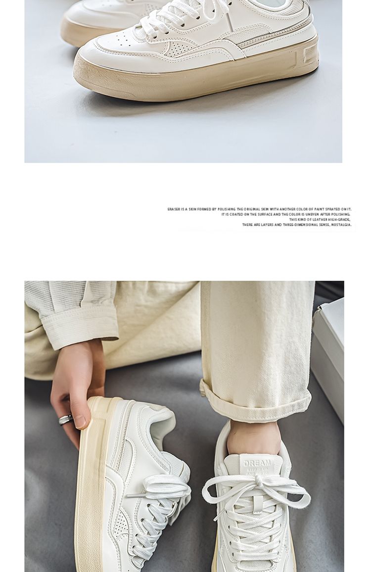 Yuanbo baskets homme classiques argent chaussures décontractées_voghion.com