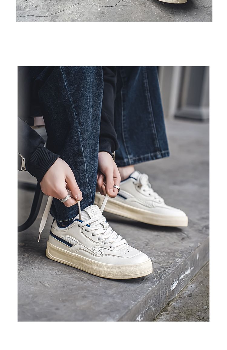 Yuanbo baskets homme classiques argent chaussures décontractées_voghion.com