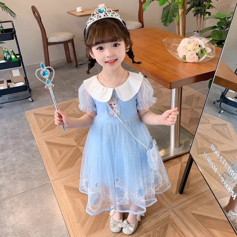 凡獵女童旗袍連衣裙夏裝兒童中國風漢服公主裙一周歲寶寶禮服夏季