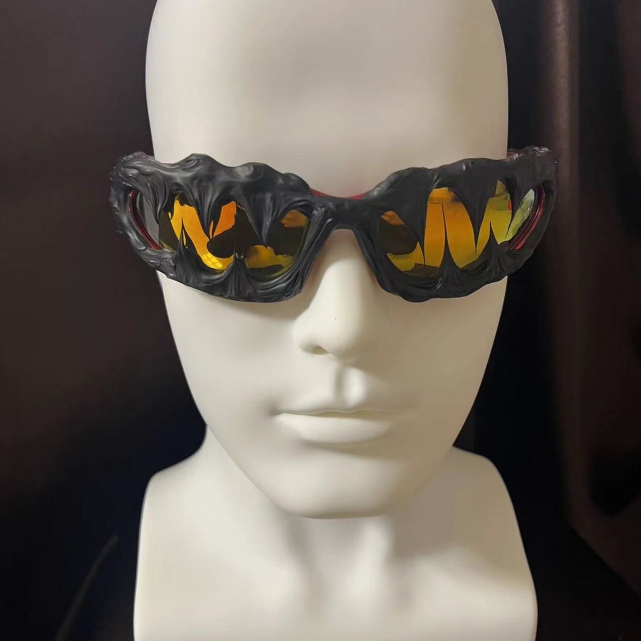 Drop handmade drop glue street men's and women's avant-garde sunglasses, Vibe wolf tooth sunglasses_voghion.com