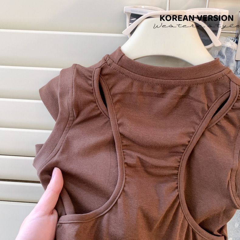 Stylisches Mädchen T-shirt Sommer Weste Für Modische Kindermode_voghion.com