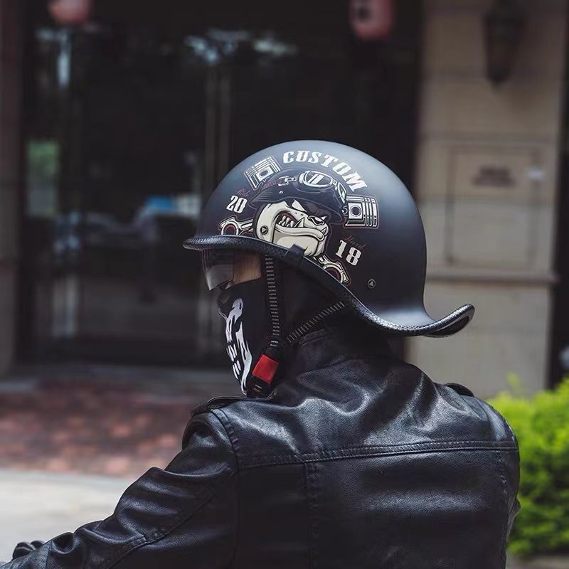 Vintage wind helmet bicycle prince cruise scoop helmet personality warped helmet men's and women's half helmet light harley pedal spring summer_voghion.com