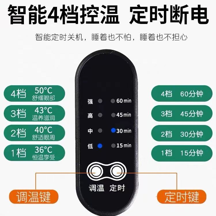 热敷蒸汽眼罩缓解眼疲劳usb加热恒温发热缓解眼疲劳护眼睡眠遮光 图片 2