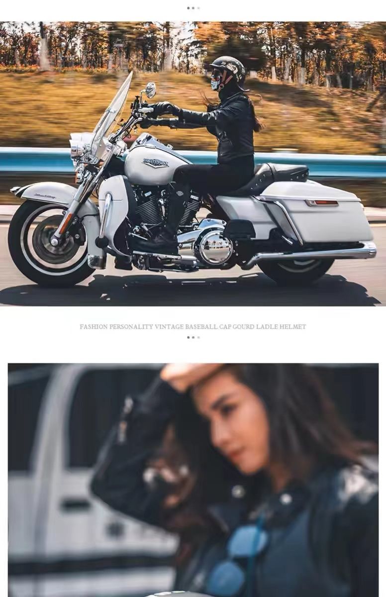 Vintage wind helmet bicycle prince cruise scoop helmet personality warped helmet men's and women's half helmet light harley pedal spring summer_voghion.com