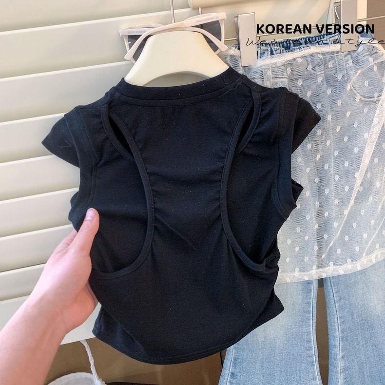 Stylisches Mädchen T-shirt Sommer Weste Für Modische Kindermode_voghion.com