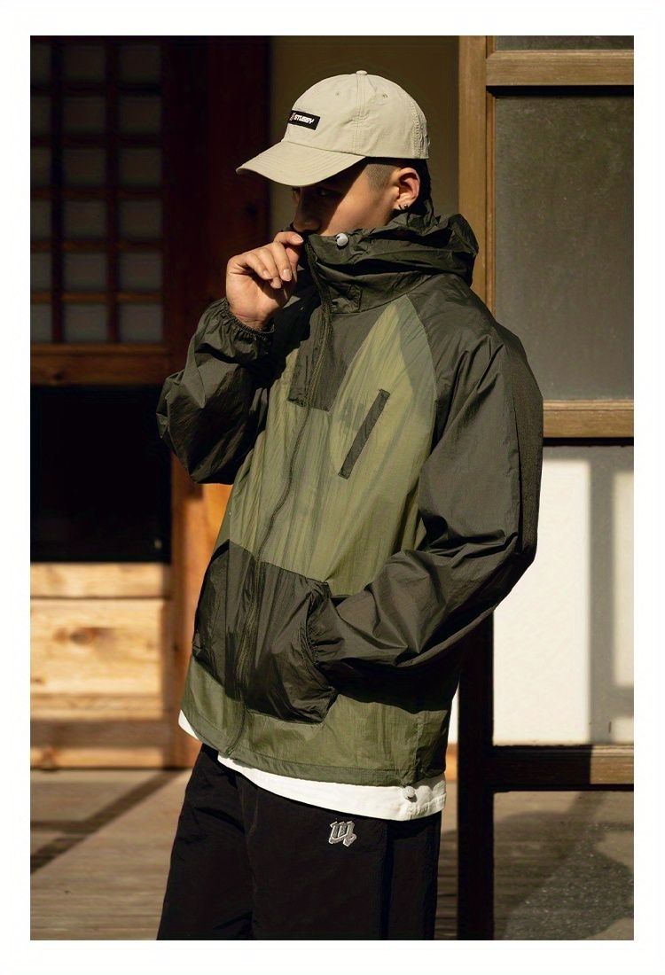 Sommer UPF+50 Herren Bergsteigen Sonne Kapuze Atmungsaktiv Ice Silk UV-Schutz Kleidung_voghion.com