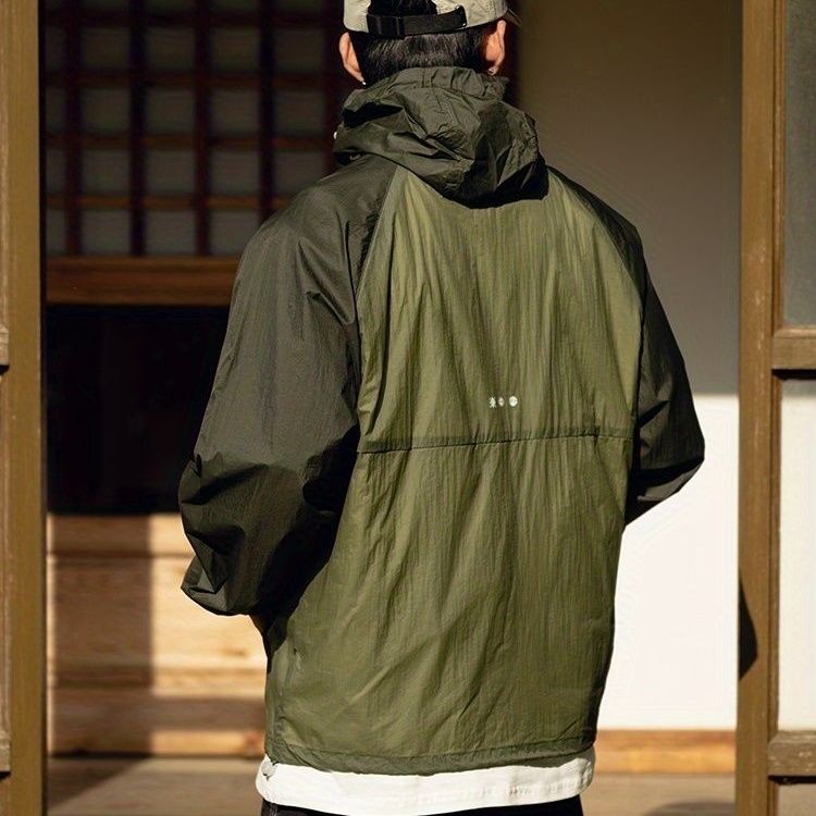 Sommer UPF+50 Herren Bergsteigen Sonne Kapuze Atmungsaktiv Ice Silk UV-Schutz Kleidung_voghion.com