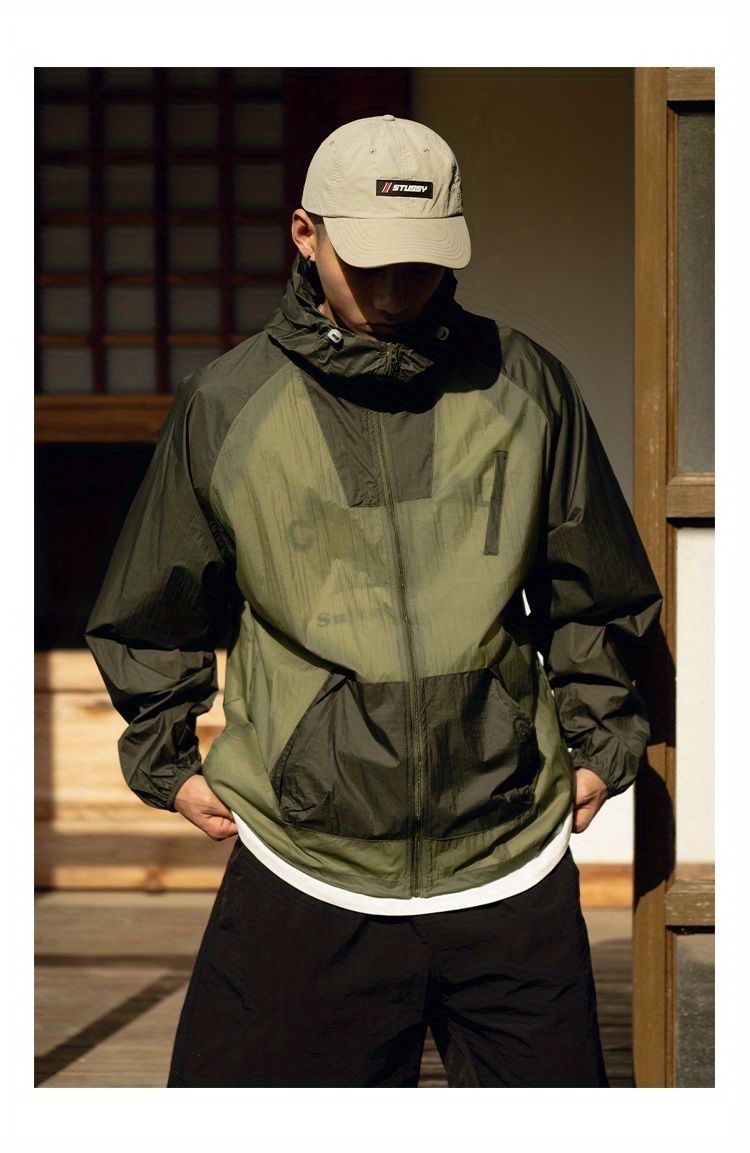 Sommer UPF+50 Herren Bergsteigen Sonne Kapuze Atmungsaktiv Ice Silk UV-Schutz Kleidung_voghion.com