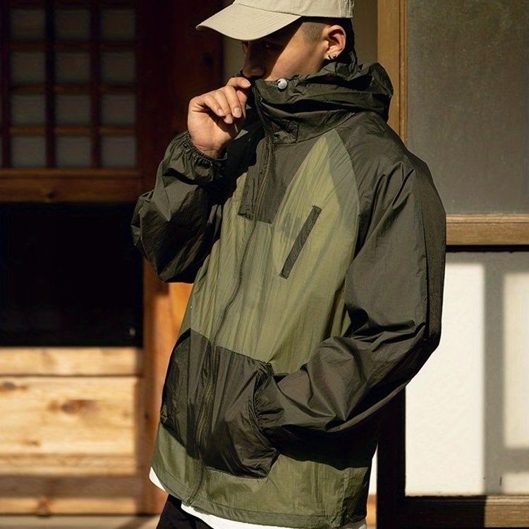 Sommer UPF+50 Herren Bergsteigen Sonne Kapuze Atmungsaktiv Ice Silk UV-Schutz Kleidung_voghion.com