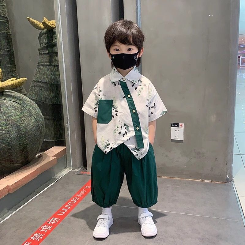 男童夏裝套裝2024新款國風寶寶夏天帥氣衣服兒童夏季新中式童裝潮