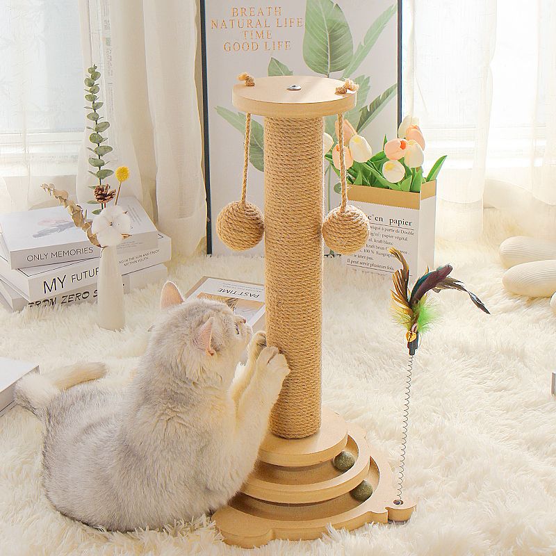剑麻猫抓板不掉屑猫磨爪子神器猫爬架小型立式猫抓柱…