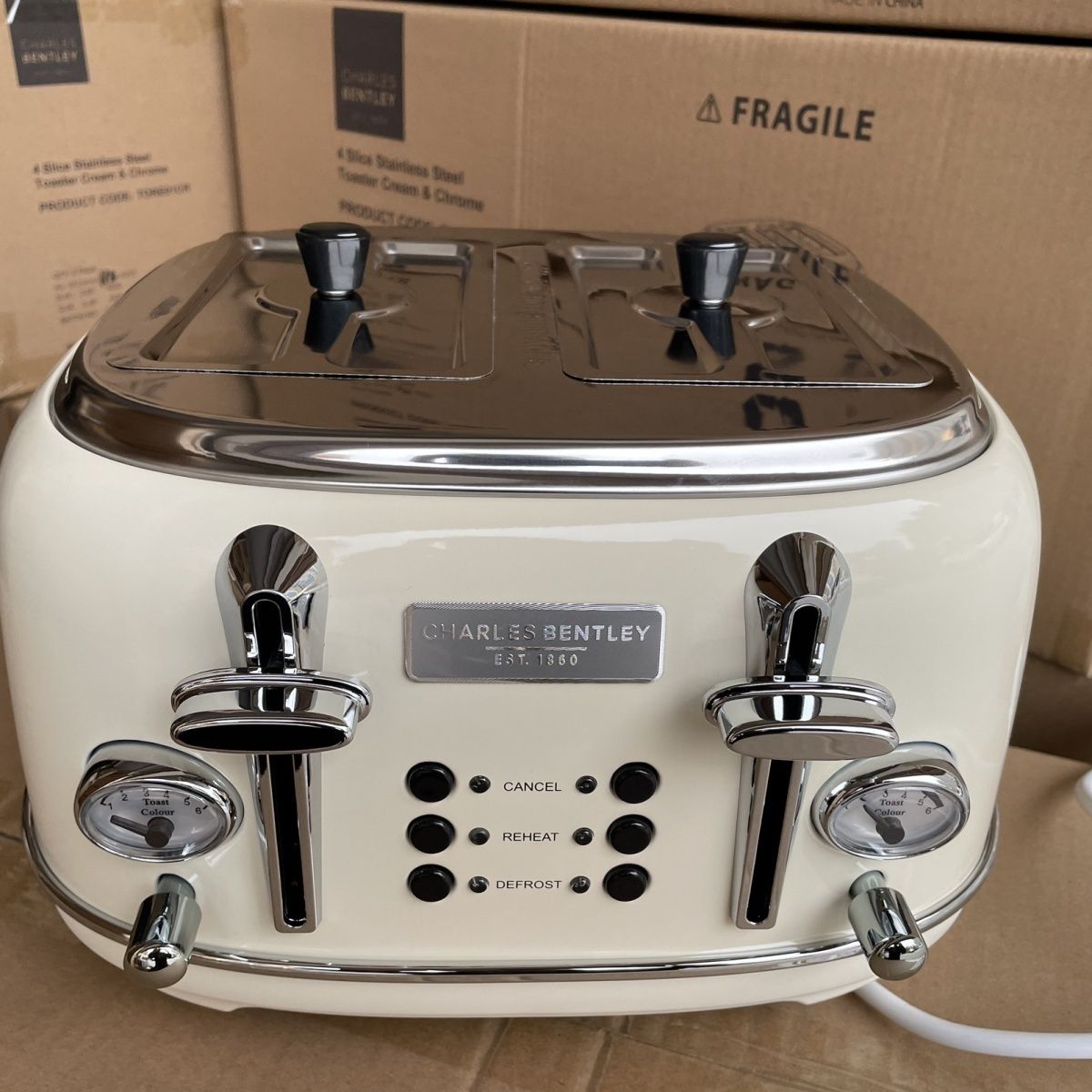 出口四片全自动多功能多士炉吐司机家用烤面包早餐机复古Toaster