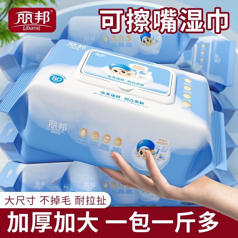 10大包丽邦湿纸巾批发婴儿手口专用湿巾擦